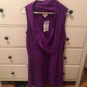 Parker Purple Silk Dress - Size Small